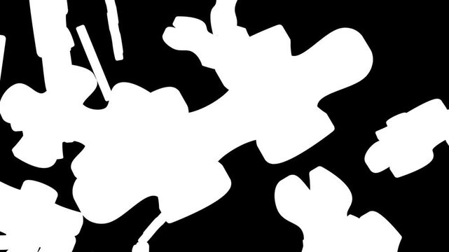 Jigsaw Puzzle Piece Connecting to Complete Whole Concept Loop Animation with Alpha Mask