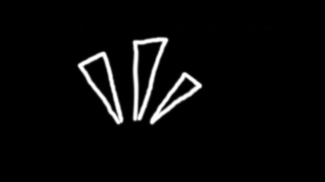 Doodle hand-drawn burst shine alert emphasize comic effect useful for adding visual emphasis or sound indication in animations and graphic designs.