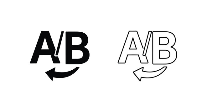 A/B Testing Icons Vector