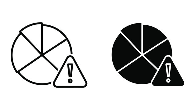 Visual representation of circle sectors and their corresponding triangles with exclamation marks