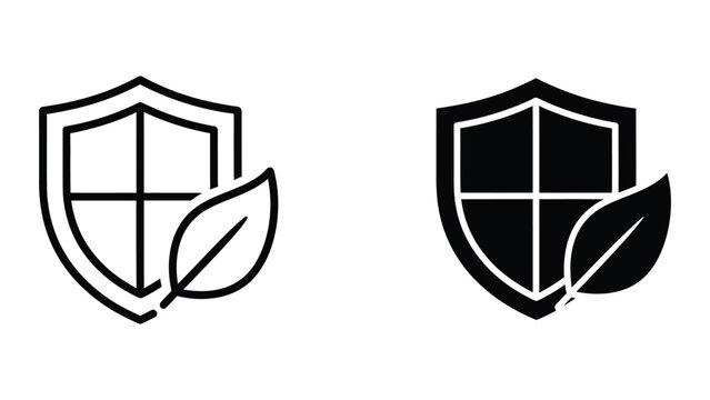 Contrast of shield emblems with leaf motifs in monochrome designs