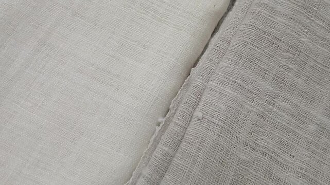 Closeup video of handloom Eri cloth of Assam, India.	