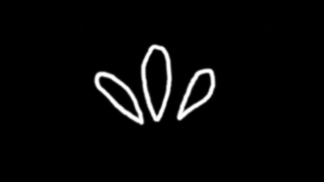 Doodle hand-drawn abstract organic minimalistic floral sketch suitable for background, design elements, animations, or minimalist branding projects.