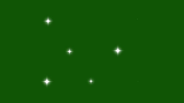 Twinkle stars fast glitter star motion, white cartoon flat vector doodle style stars blinking, bright sparkle light effect, glowing twinkling glitter star particles, smooth seamless loop, HD 4K video