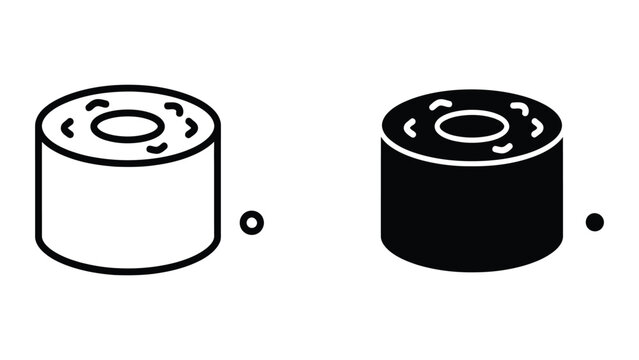 Comparison of two bushings with different material finishes shown in isometric view