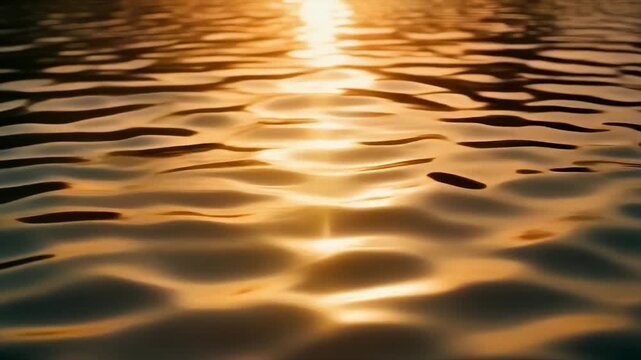 Warm sun reflections broken soft patches tiny water ripples fluid glowing cinematic ambience