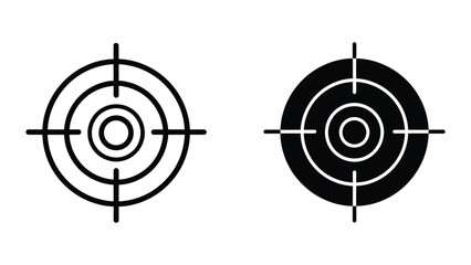 Contrast between positive and negative target designs for archery or shooting practice © Jahidul