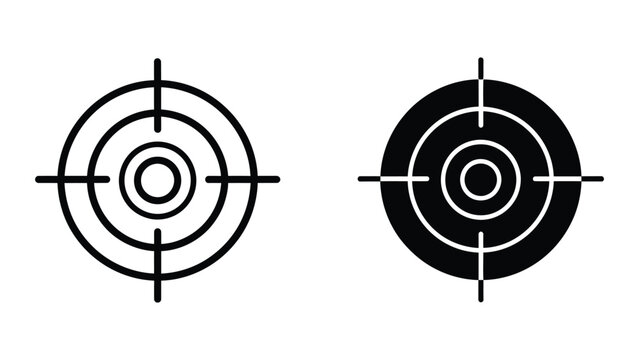 Contrast between positive and negative target designs for archery or shooting practice