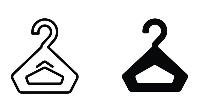 Comparison of two different types of coat hangers in contrasting styles