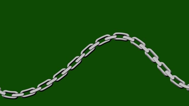 line Chain link icon isolated on white background. Link single. Hyperlink chain symbol. 4K Video motion graphic animation.