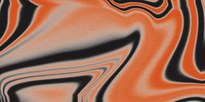 A pixelated image with orange, black, and gray swirls