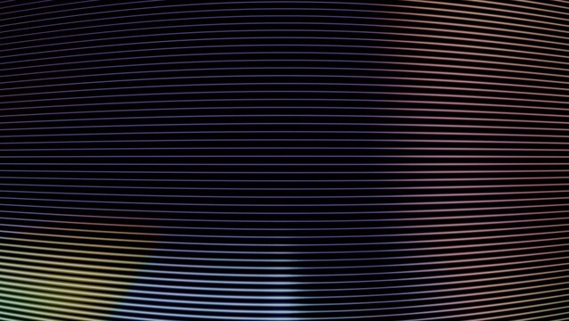 Curved CRT monitor texture, digital scanlines background, retro screen distortion with neon light leaks for cybersecurity and vintage tech design