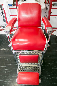 Vintage Barber Chair Classic Americana Interior Detail