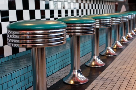 Classic American Diner Counter StoolsAlong Historic Route 66