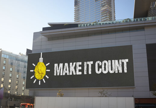 Mockup of LED billboard screen in LA