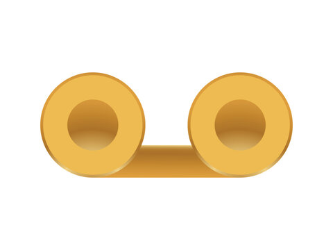 gold voicemail icon on transparent background