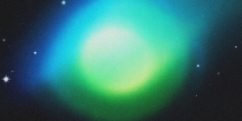 A green and blue nebula in outer space © Nasrin