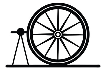 Fototapeta premium Clean Black and White Spinning Indicator Decelerating, Suitable for Web and App Loading States