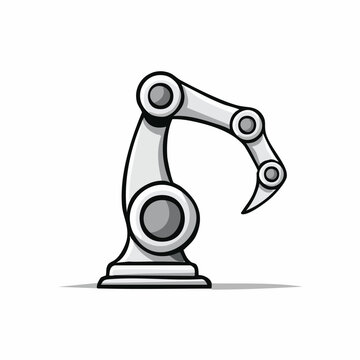 Industrial Robot Arm Machine Illustration.