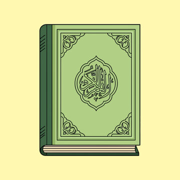 The Holy Quran A Beautifully Illustrated Green Book of Islamic Faith.