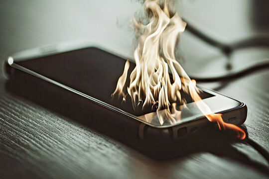 Overheating burning mobile phone plugged in to charge all night