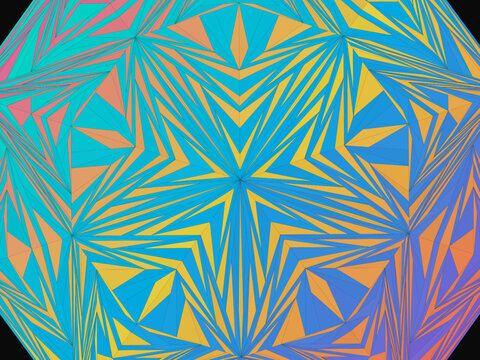 Abstract Penrose Tessellation Colorful Background Design