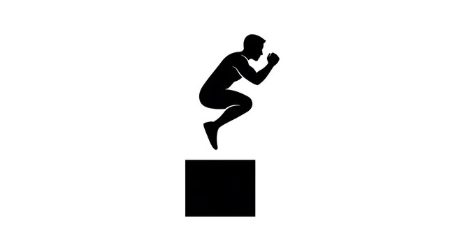 Athlete performing box jump exercise