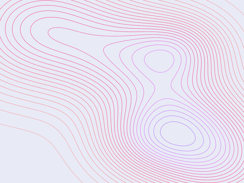 Topographic Contour Lines Abstract Vector Background