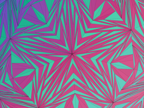 Geometric Penrose Rhombus Mosaic Modern Design Wallpaper