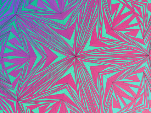 Abstract Penrose Tessellation Colorful Background Design