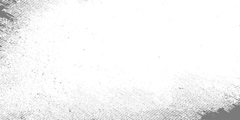Obraz premium Grunge white background frame with rough black spray edges, dust particles, and distressed texture fading from corners, minimalist abstract urban style.