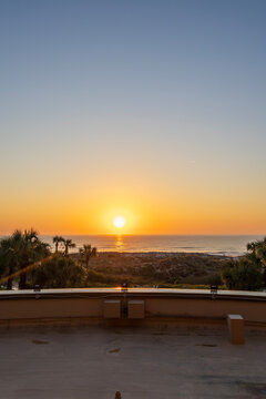 A gorgeous sunrise over the Atlantic ocean in Amelia Island Florida USA