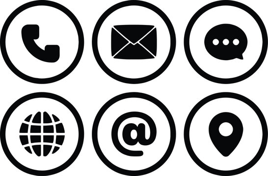 Phone icons collection. Contact us symbol. Call sign. Cell phone pictogram isolated on white background. Vector illustration. Business card icon set, contact information icon, Vector illustration. 
