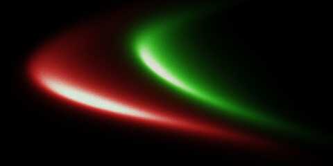 Fototapeta premium Abstract Red and Green Neon Light Trails with Soft Motion Blur on Black Background