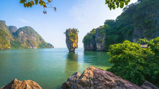 james bond island in the phang nga bay in thailand