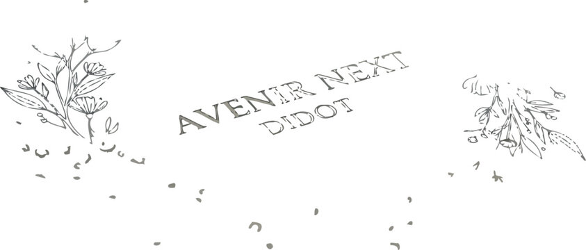 Elegant botanical wreath design showcasing elegant serif typography for wedding invitations or branding projects