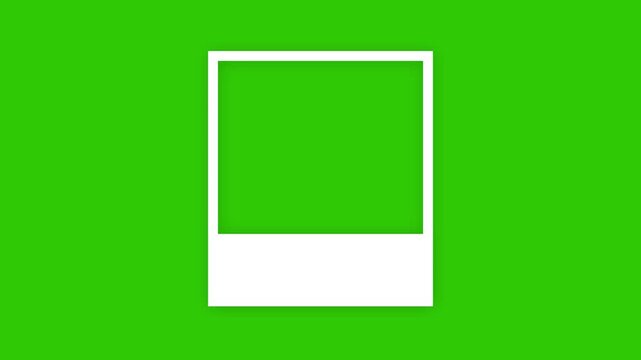 Polaroid Photo Frame Collage Animation on Green Screen Memory Board Layout Motion Graphic for Gallery and Scrapbook Concept