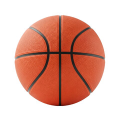 Fototapeta premium A classic basketball with black lines and orange leather surface, Png