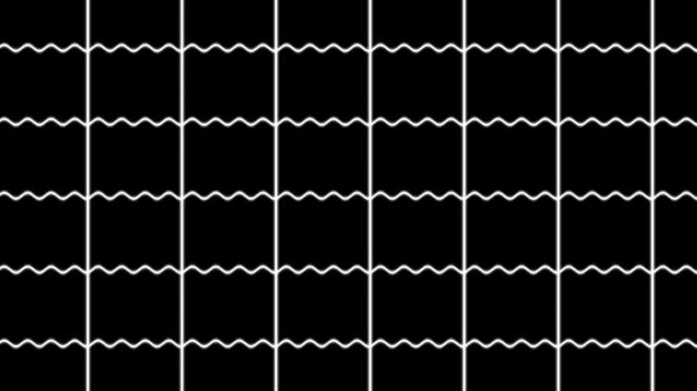 White grid lines on black abstract background for overlay layer or alpha channel, 4K graph pattern template, minimalist grid graphics for professional video editing and motion design