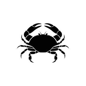 Black Silhouette of a Crab.