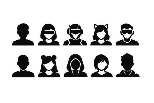 Diverse user avatars and profile icons representing various online identities and styles