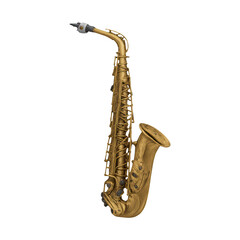 Naklejka premium PNG Golden saxophone musical instrument