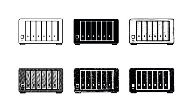 Network attached storage device multi bay data server used to store and share files across home or office network | Create ONE