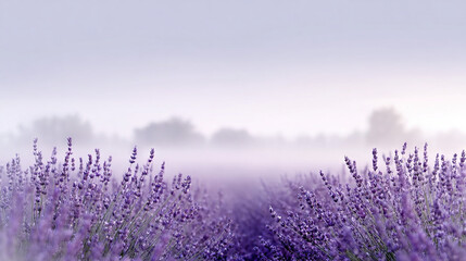 Fototapeta premium Purple Lavender Field at Sunrise