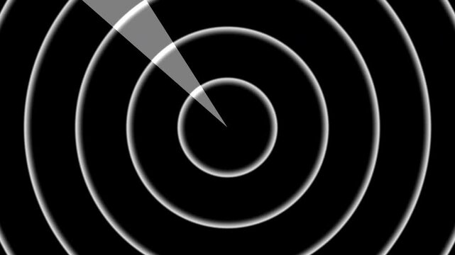 Sonar Pulses Echolocation Radial Scanning Radar Background Abstract Monochrome 4K Video Background