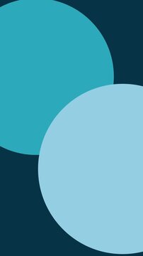 Abstract Animated Two Circles Crossing Motion Vertical 4K Background Geometric Shapes Loop Seamless Video Transition Minimal