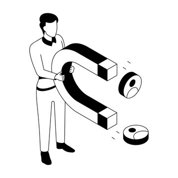 An isometric style illustration showing lead generation