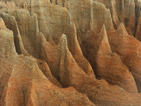 Intimate landscape of Mingo Negro Badlands in Spain
