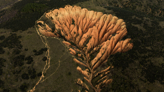 Eroded badlands in Mingo Negro, Guadalajara, Spain