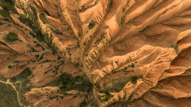 Intimate sand formations of Mingo Negro Badlands